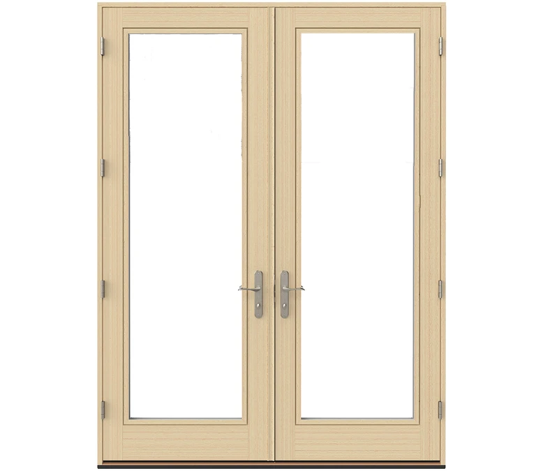 Youngstown Pella Lifestyle Series Wood Double Hinged Patio Doors